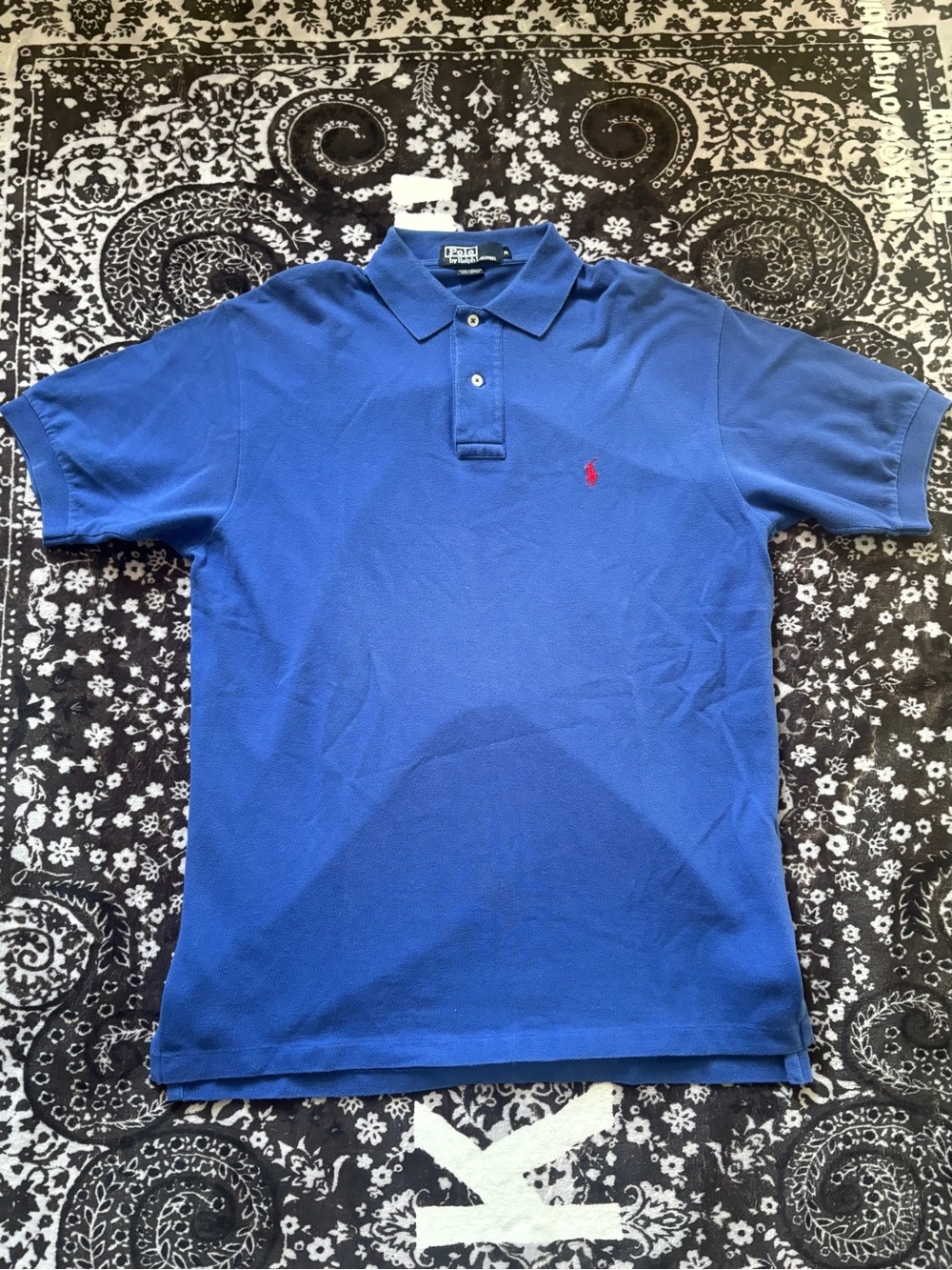 Polo Ralph Lauren Blue Polo Shirt Red Pony Men’s Medium Classic Custom Fit